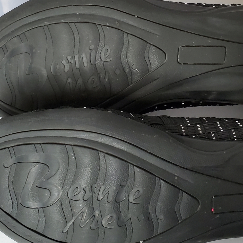 Bernie Mev Black and Silver Flat Size 38 - Picture 11 of 11